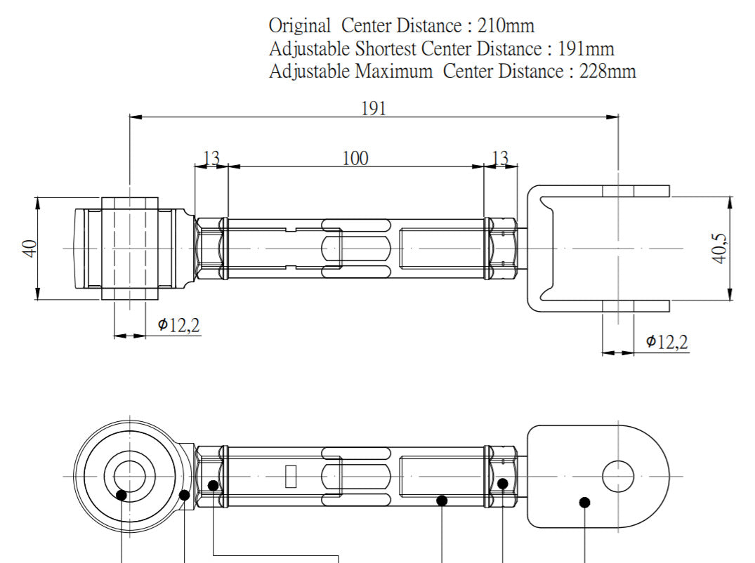 Hardrace Rear Traction Rod