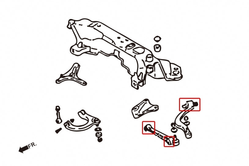 Hardrace Front Lower Arm Bush 6Pcs