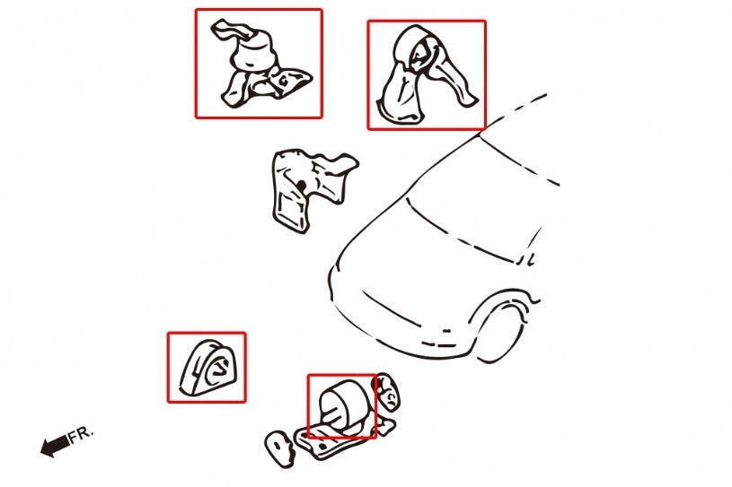 Hardrace Hardened Engine Mount 4Pcs Set