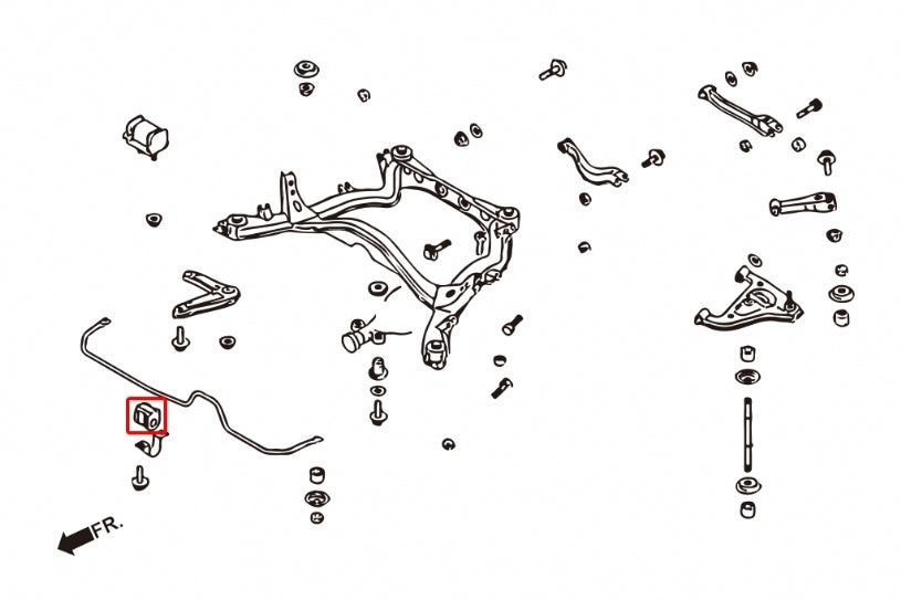 Hardrace 16mm Rear Reinforced TPV Swaybar Bush