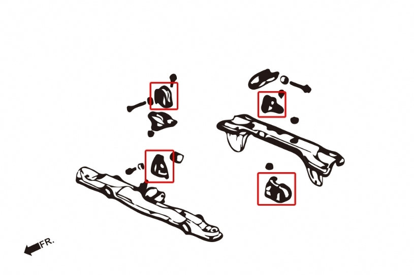 Hardrace Hardened Engine Mount 4Pcs Set