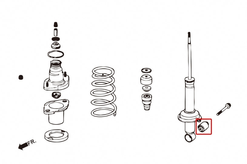 Hardrace Rear Shock Absorber Bush Rubber