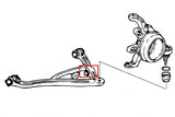 Hardrace Rear Lower Arm Bush Shock Pillowball