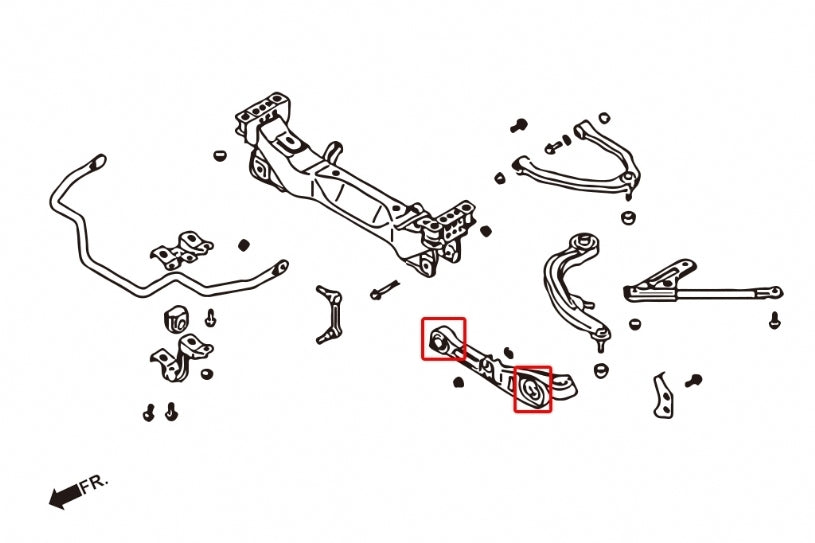 Hardrace Front Lower Arm Bush 4Pcs Rubber