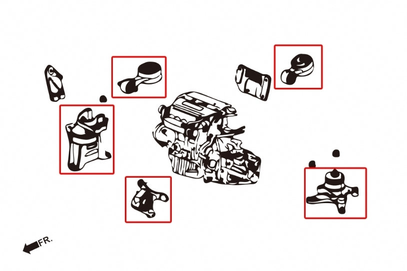 Hardrace Hardened Engine Mount Set