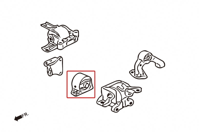 Hardrace Hardened Engine Mount Front Side