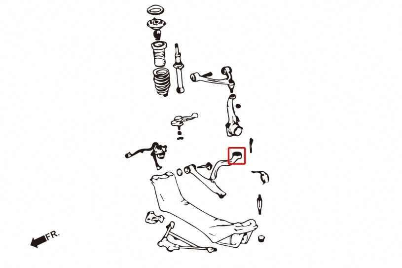 Hardrace Front Tension Rod/Caster Bush Rubber