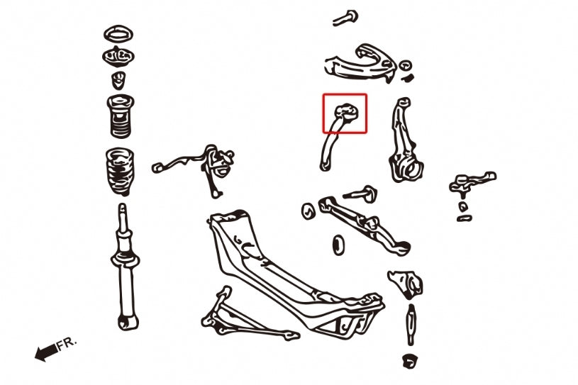 Hardrace Front Tension/Caster Rod Bush