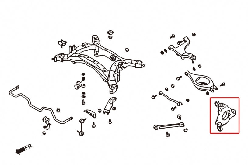 Hardrace Rear Knuckle Bush Rubber