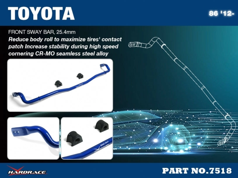 Hardrace 25.4mm Front Sway Bar
