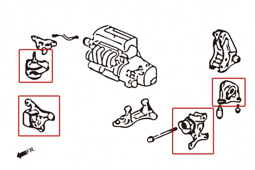 Hardrace Hardened Engine Mount 4Pcs (Street)