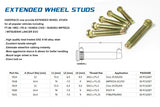 Hardrace Extended Wheel Studs M12x1.5 20Pcs