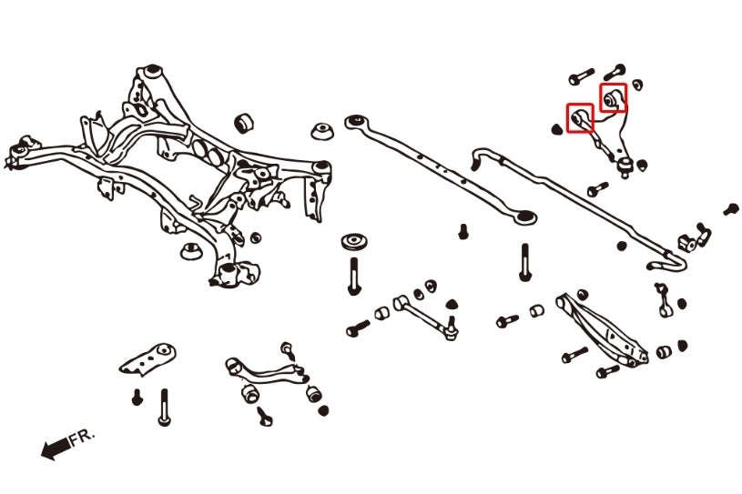 Hardrace Rear Upper Arm Bush Rubber