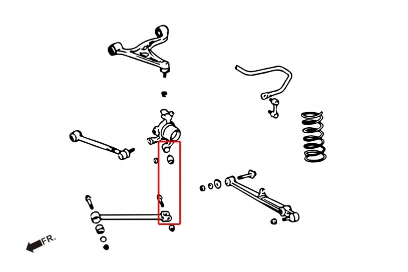 Hardrace Rear Knuckle Bush Connect To Strut Rod