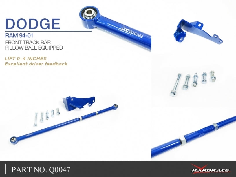 Hardrace Front Track Bar Lift 0-4" Pillowball