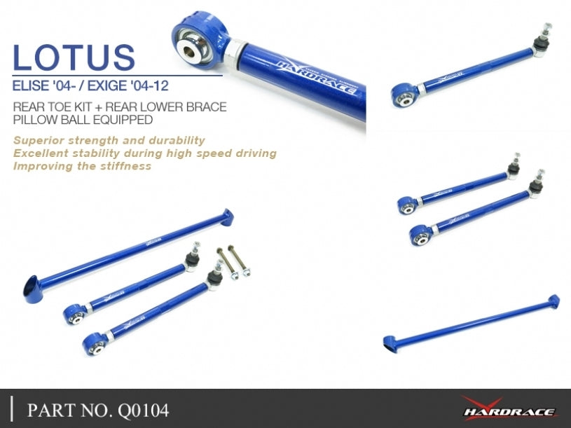 Hardrace Rear Toe Kit + Rear Lower Brace