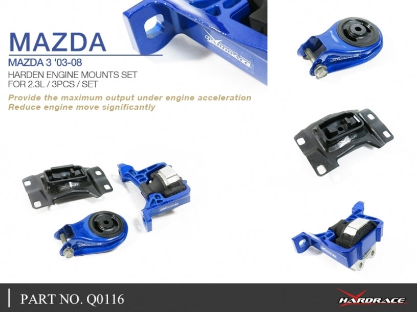 Hardrace Hardened Engine Mount 3Pcs Set