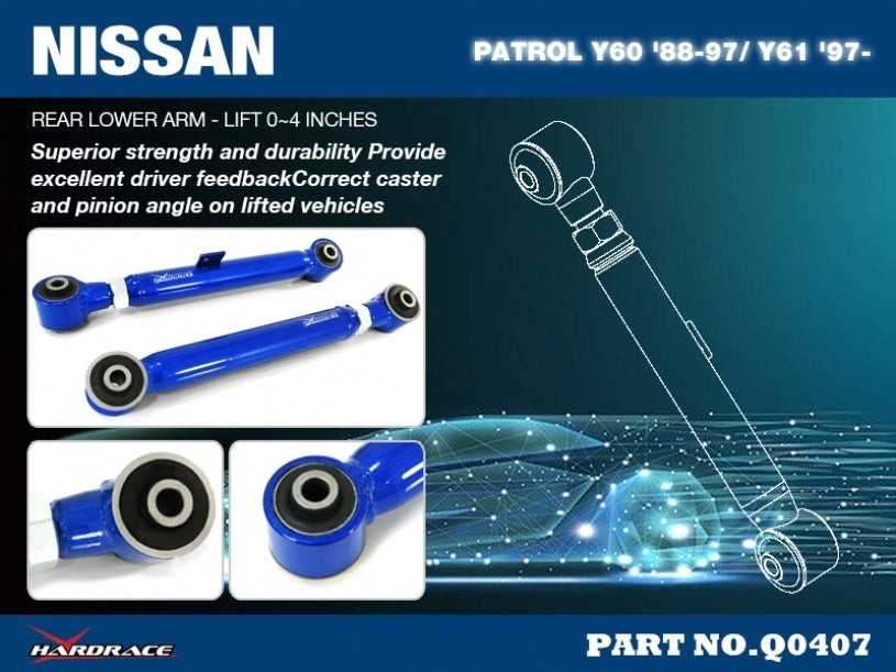 Hardrace Rear Upper Arm Lift 0-4"