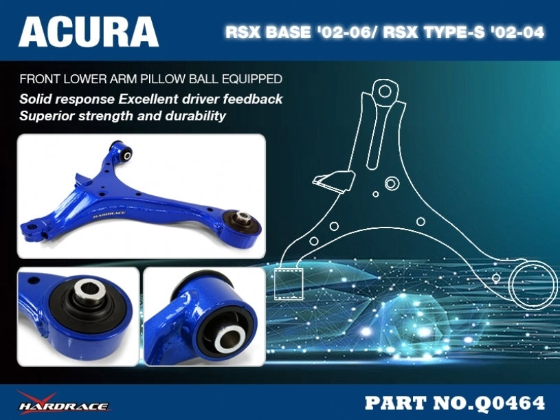 Hardrace Front Lower Arm M12 Ball Joint Hole