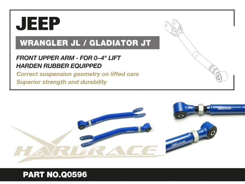 Hardrace Front Upper Arm V2 Adj Lift 0-4"