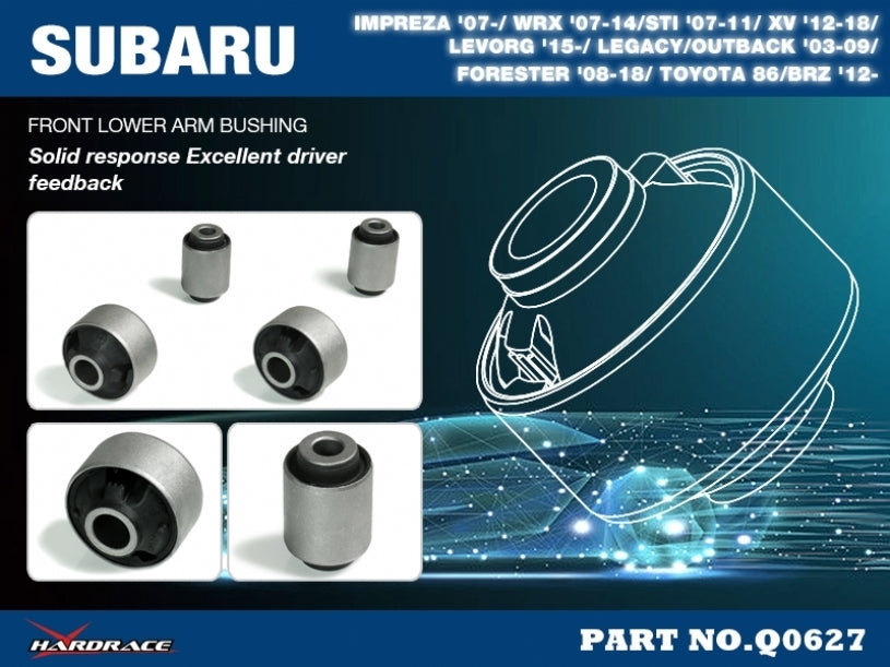 Hardrace Front Lower Arm Bush 4Pcs Rubber