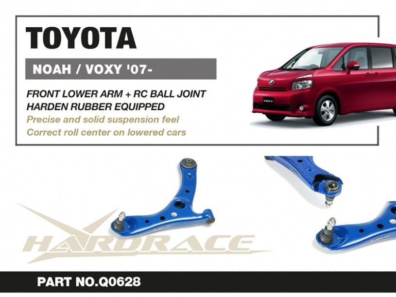 Hardrace Front Lower Control Arm w/RC Ball Joint, Rubber Bush