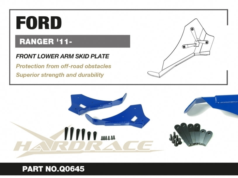 Hardrace Front Lower Arm Skid Plates