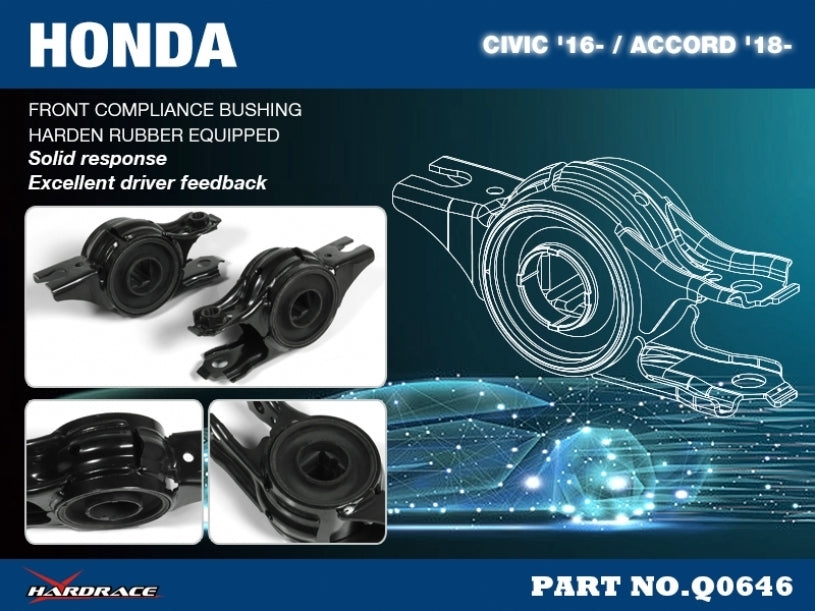 Hardrace Front Lower Compliance Bush Kit