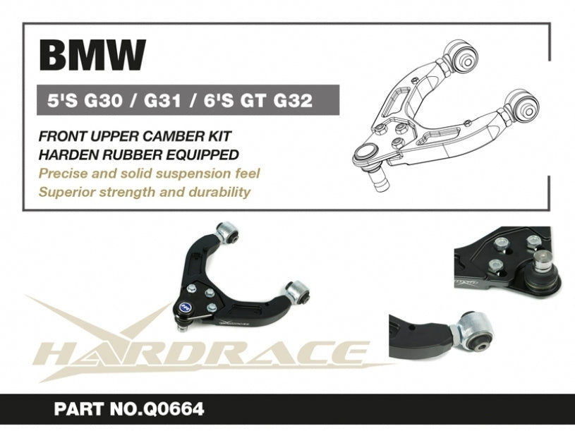 Hardrace Front Upper Camber Kit w/Rubber Bush