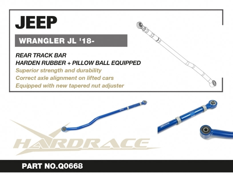Hardrace Rear Track Bar V2 Adj Lift 0-4"