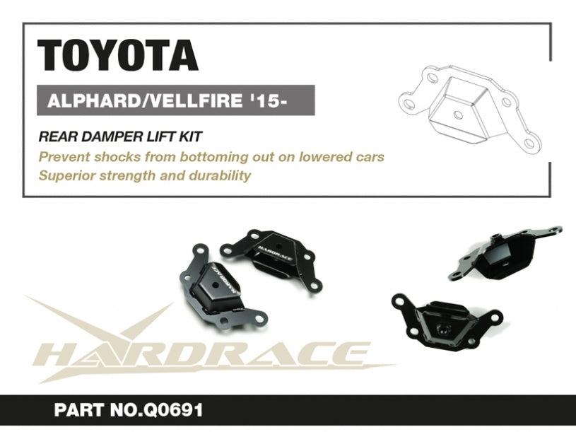 Hardrace Rear Damper Lift Kit