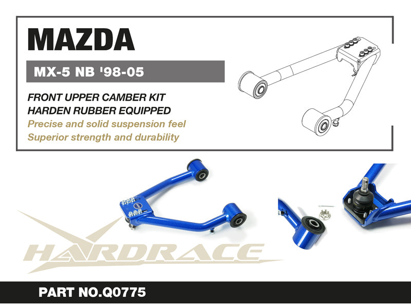 Hardrace Front Upper Camber Arm V2 w/Rubber Bush