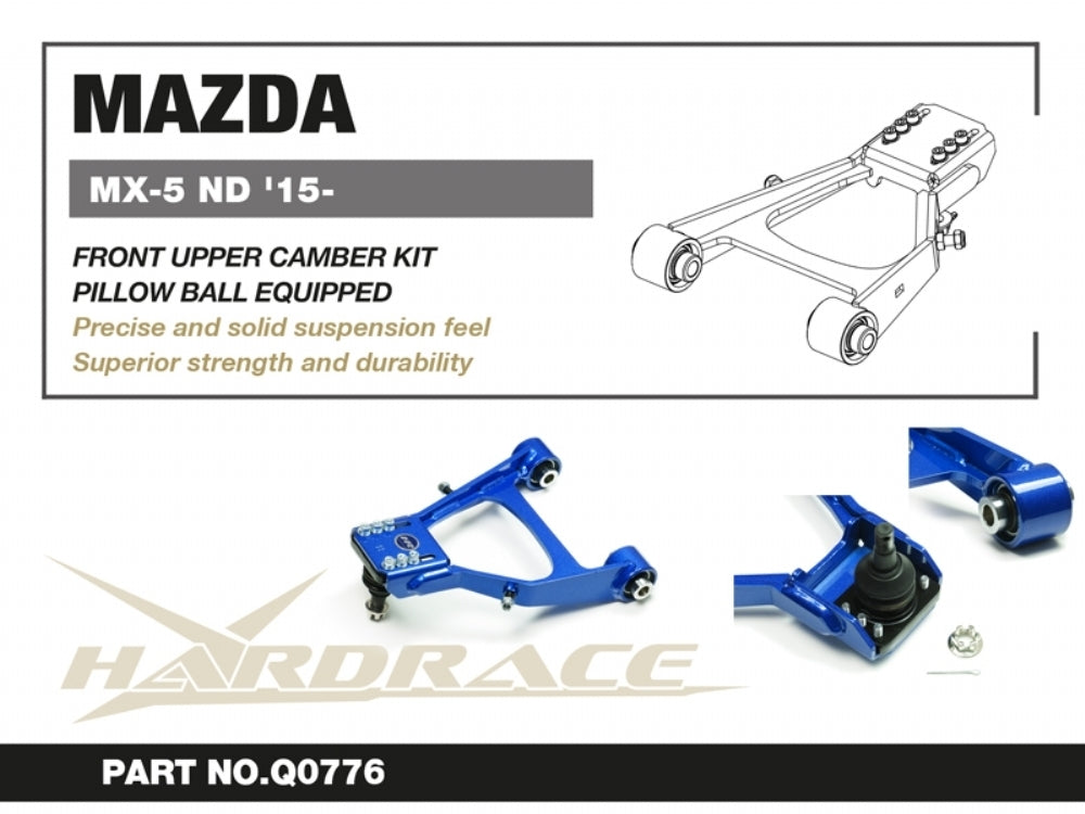 Hardrace Front Upper Camber Kit V2 w/Pillow Ball