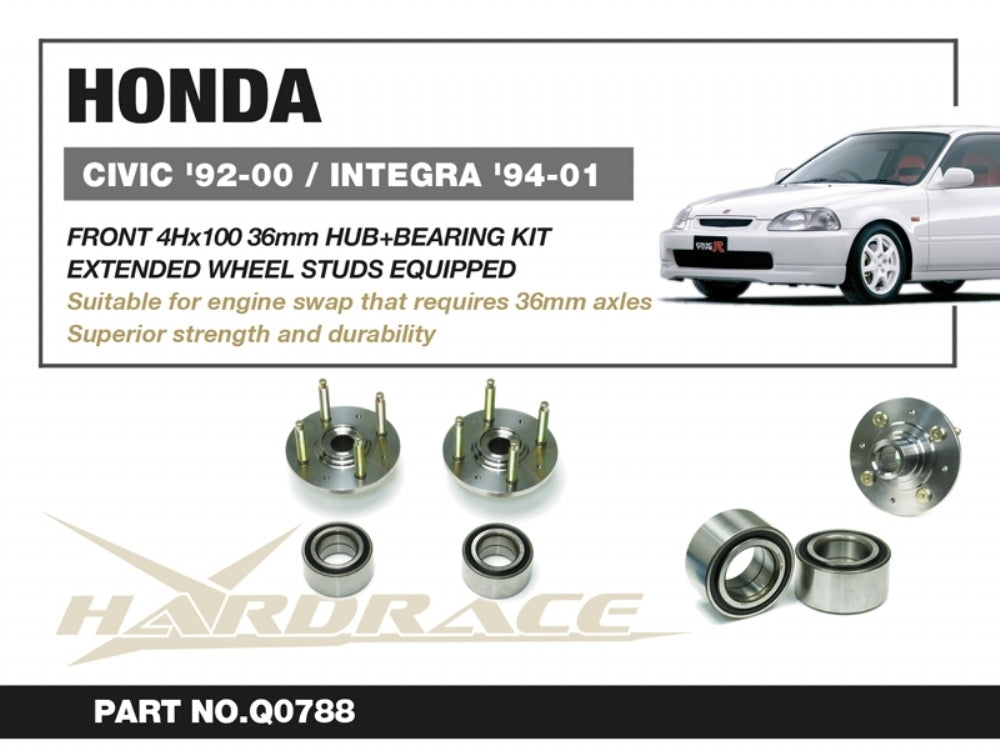 Hardrace Front Wheel Hub Upgrade 36mm 4x100