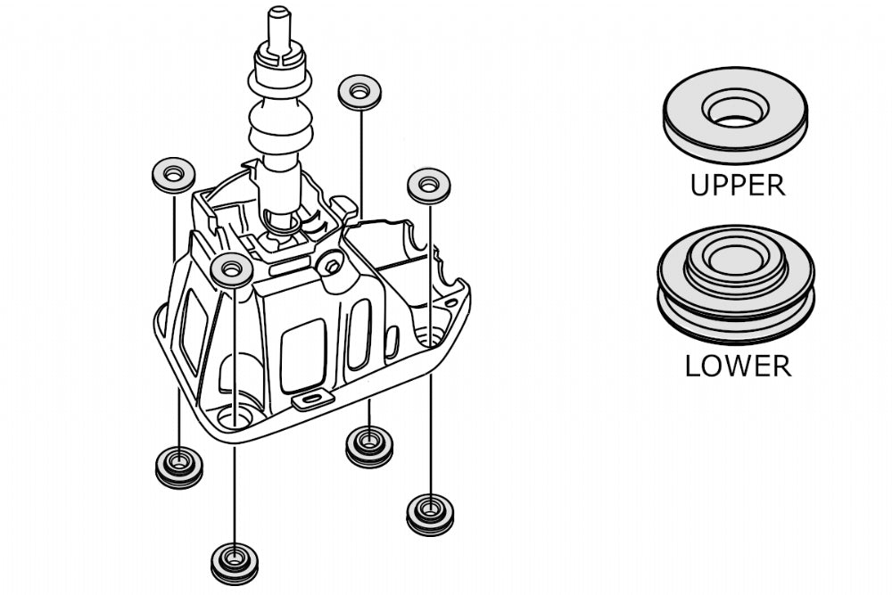 Hardrace Shifter Assembly Mount Bushing Kit