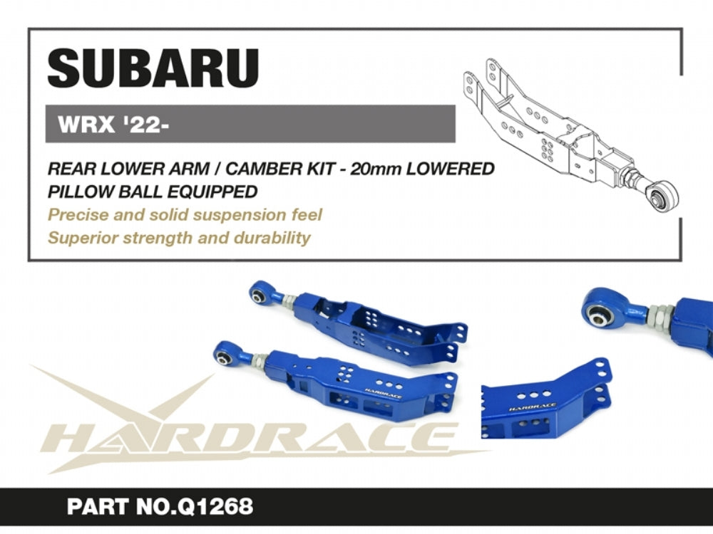 Hardrace Rear Lower Control Arm/Camber Kit - For 20-40mm Drop
