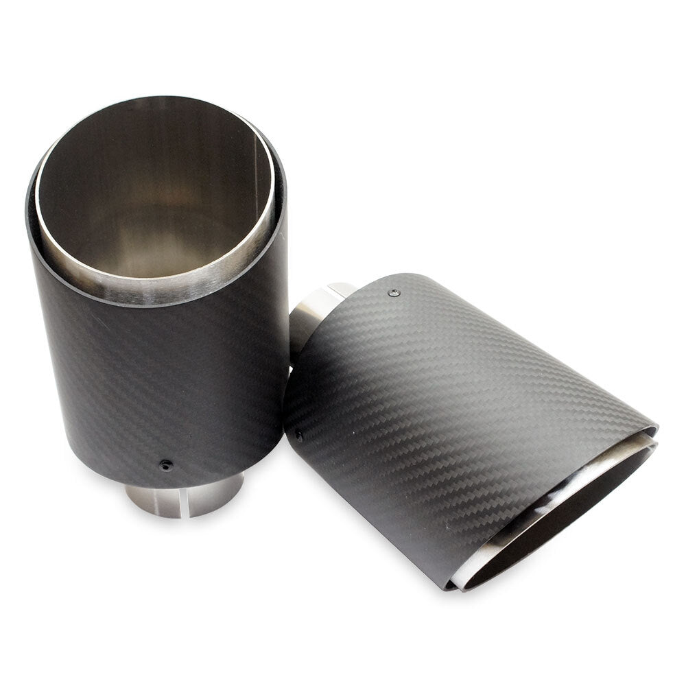PSR Carbon Fibre Clamp On Exhaust Tip 60mm Inlet/114mm Outlet - SINGLE TIP HSCLAMPTIP-CF | Pro Speed