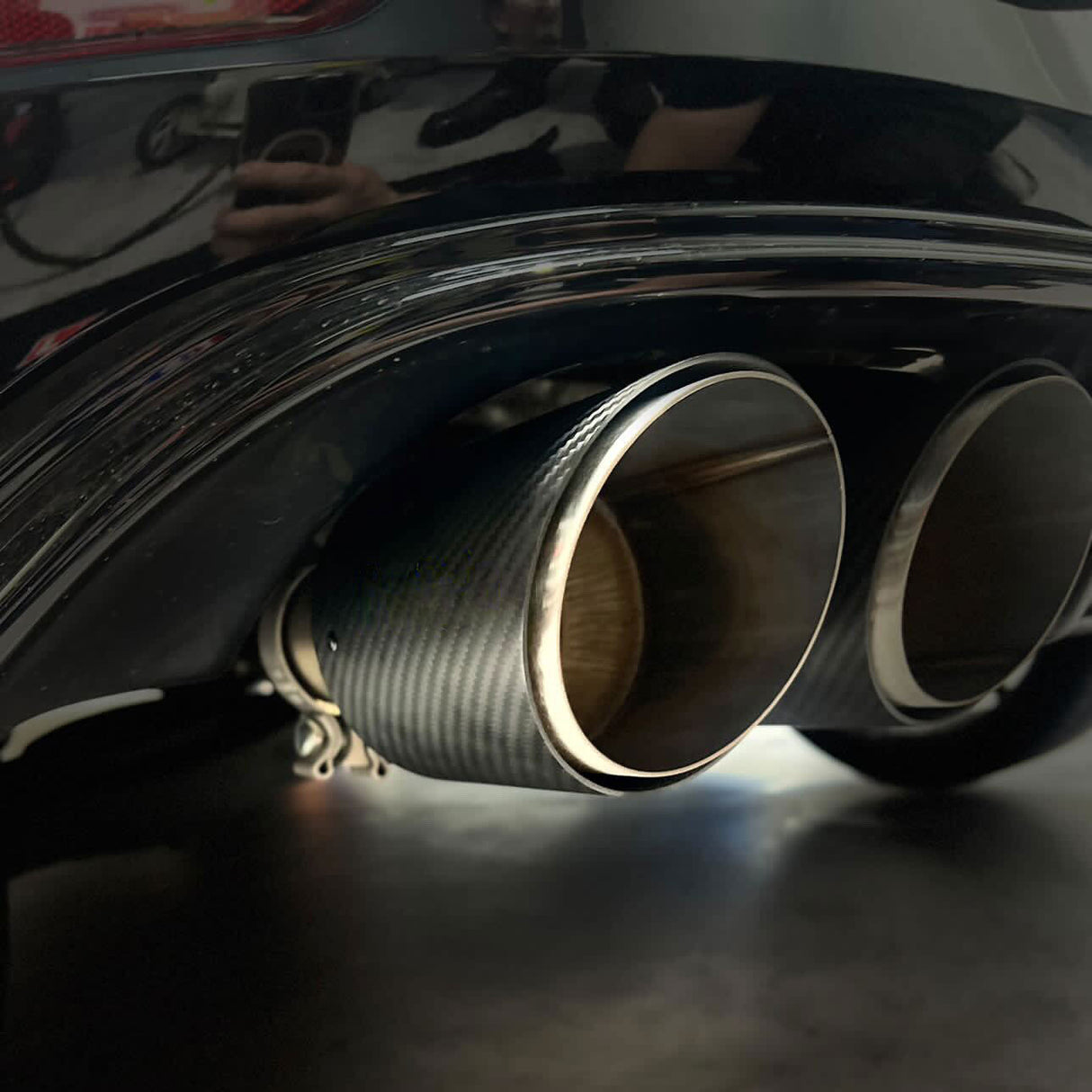 PSR Carbon Fibre Clamp On Exhaust Tip 60mm Inlet/114mm Outlet - SINGLE TIP
