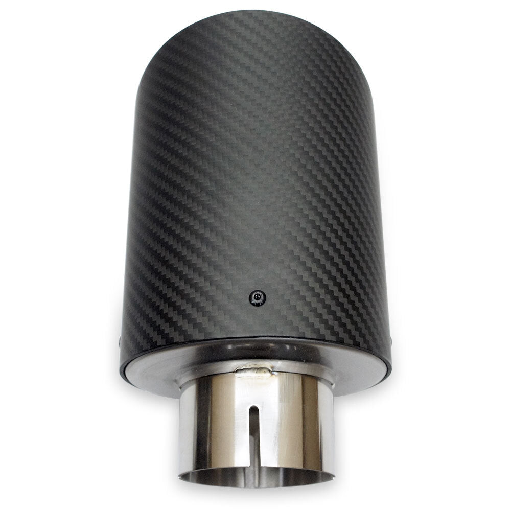 PSR Carbon Fibre Clamp On Exhaust Tip 60mm Inlet/114mm Outlet - SINGLE TIP