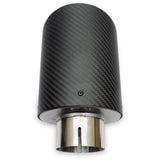 PSR Carbon Fibre Clamp On Exhaust Tip 60mm Inlet/114mm Outlet - SINGLE TIP
