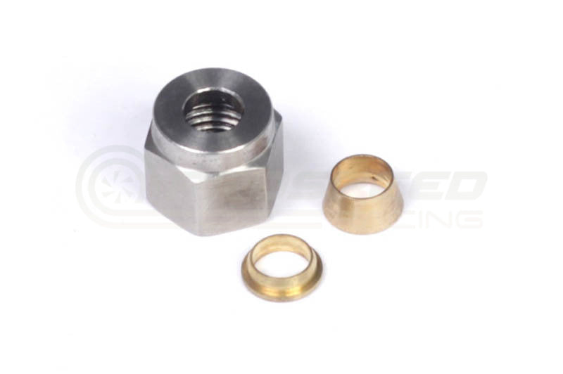 Haltech 1/4" Nut And Brass Ferrule Only HT-010808 | Pro Speed Racing