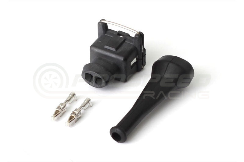 Haltech Bosch EV1 Square 2 Pin Female Connector Plug and Pins Only HT-030300 | Pro Speed Racing