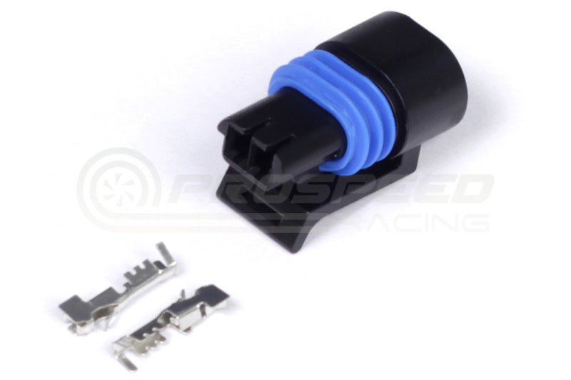 Haltech Plug And Pins Only - Delphi 2 Pin GM Style Coolant Temp Connector (Black) HT-030411