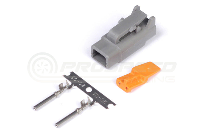 Haltech Plug And Pins Only - Male Deutsch Dtm 2 Connector (7.5 Amp) HT-031000 | Pro Speed Racing