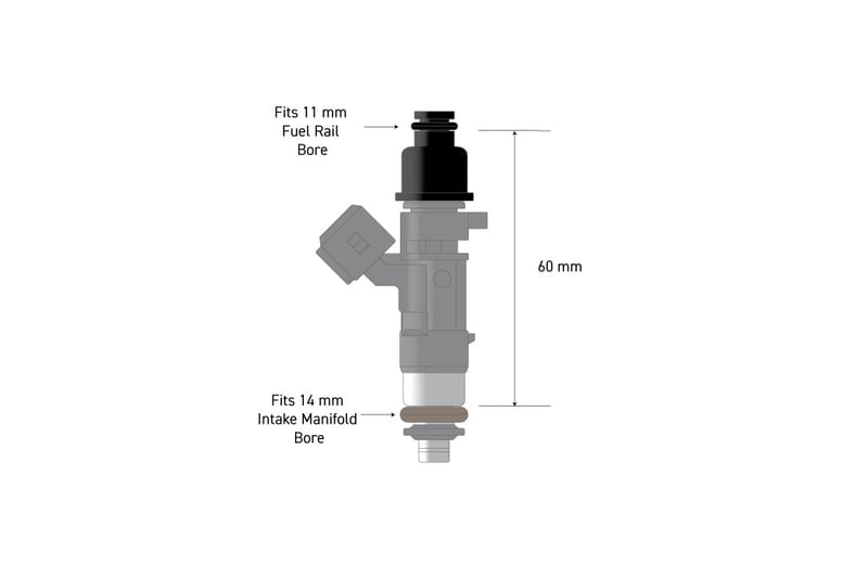 Haltech Fuel Injector Adapter - 11mm 3/4 to Full Length