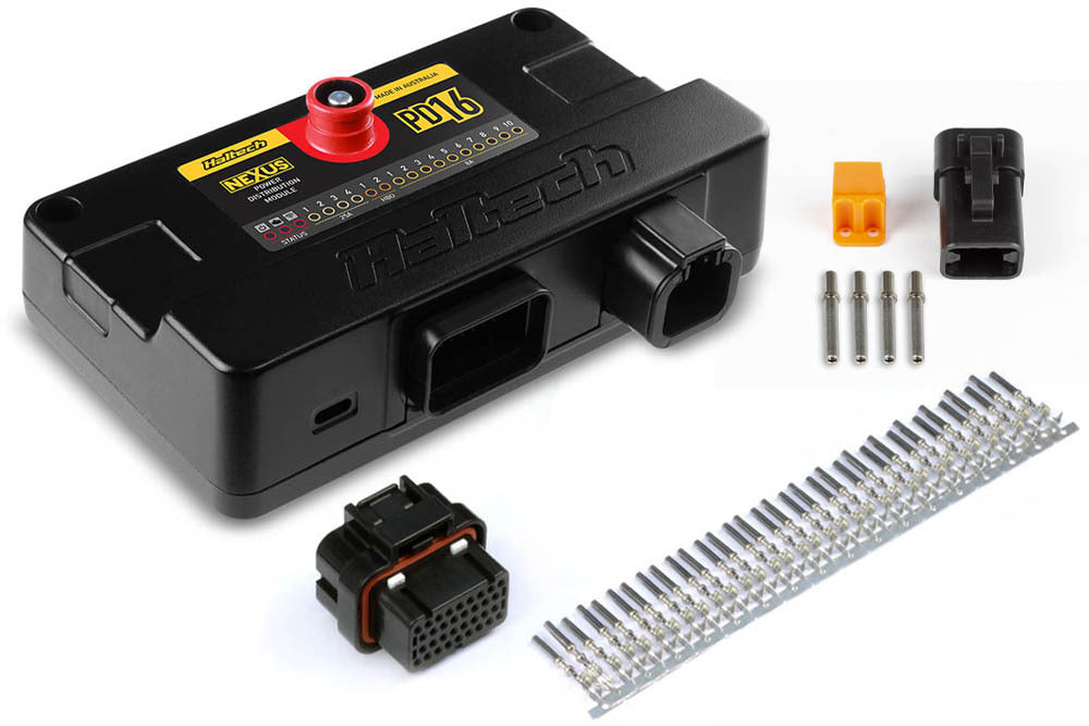 Haltech PD16 Power Distribution Module + Plug and Pin Set HT-198100 | Pro Speed Racing
