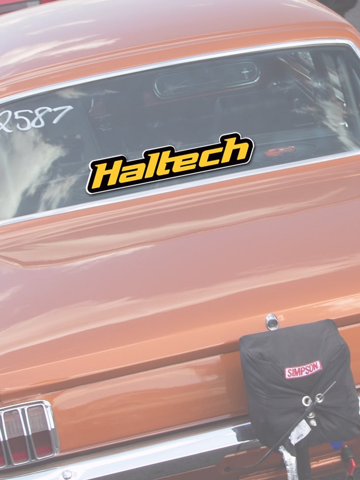 Haltech Logo Colour Sticker Yellow - 280mm (11")