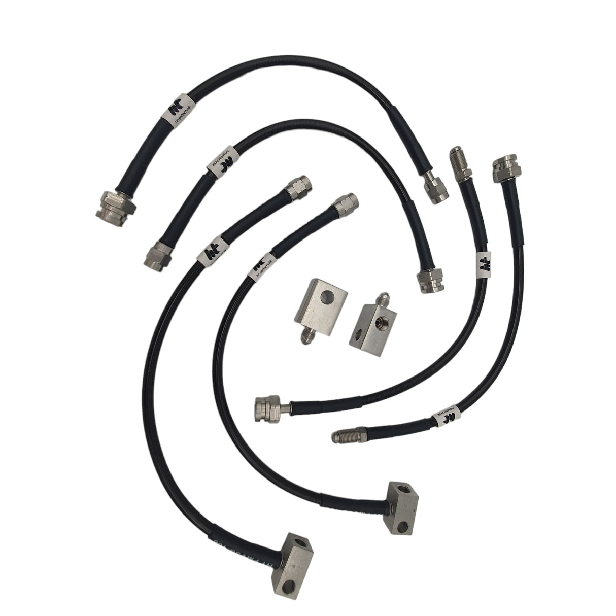 Hosetechnik Braided Brake Line Kit Nissan 370Z 09-19 HT-NIS-6-008S-BLACK
