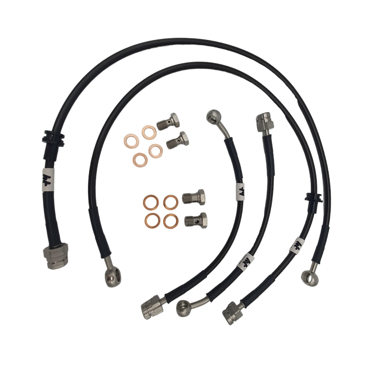 Hosetechnik Braided Brake Line Kit VW Golf R Mk8 HT-VW-4-128A-BLACK