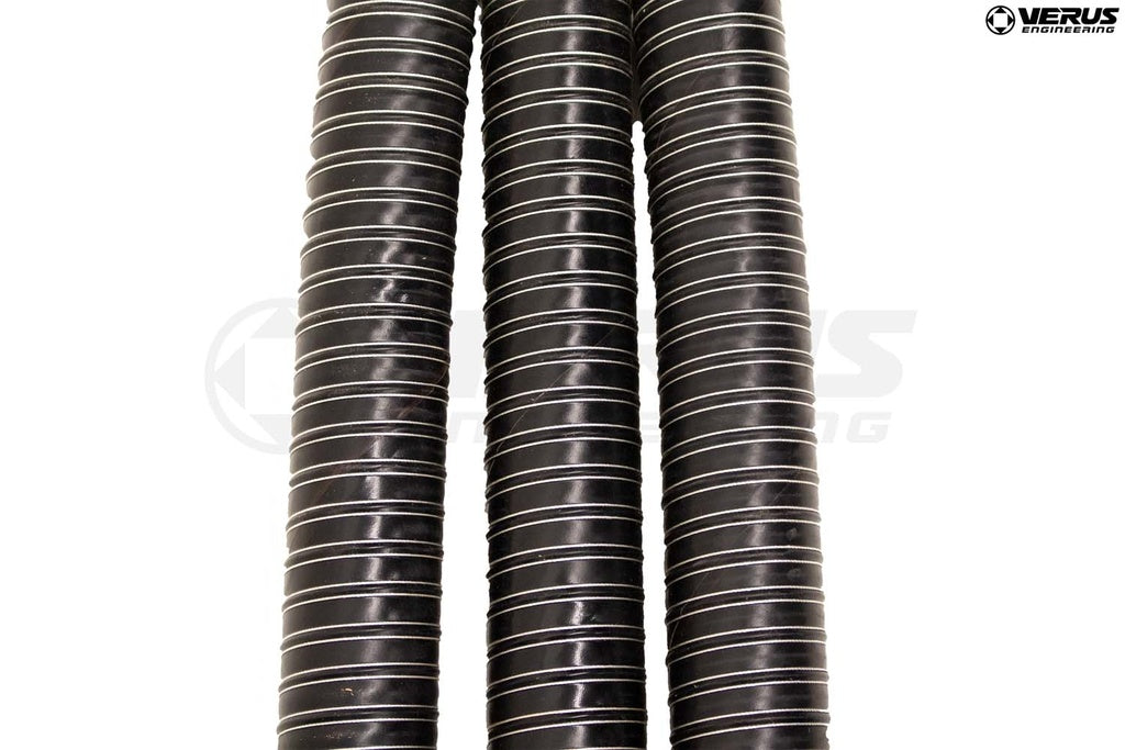Verus Engineering High-Temp Silicone Brake Duct hose, 3.0" Dia, 12' Long, Black